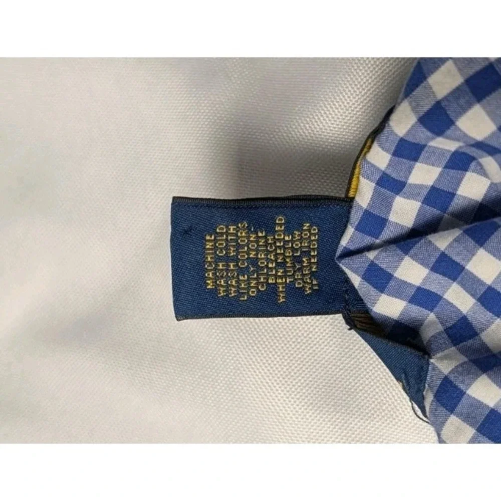 Polo Ralph Lauren Boys 18-20 Blue & White Gingham Button Up Shirt Long Sleeve